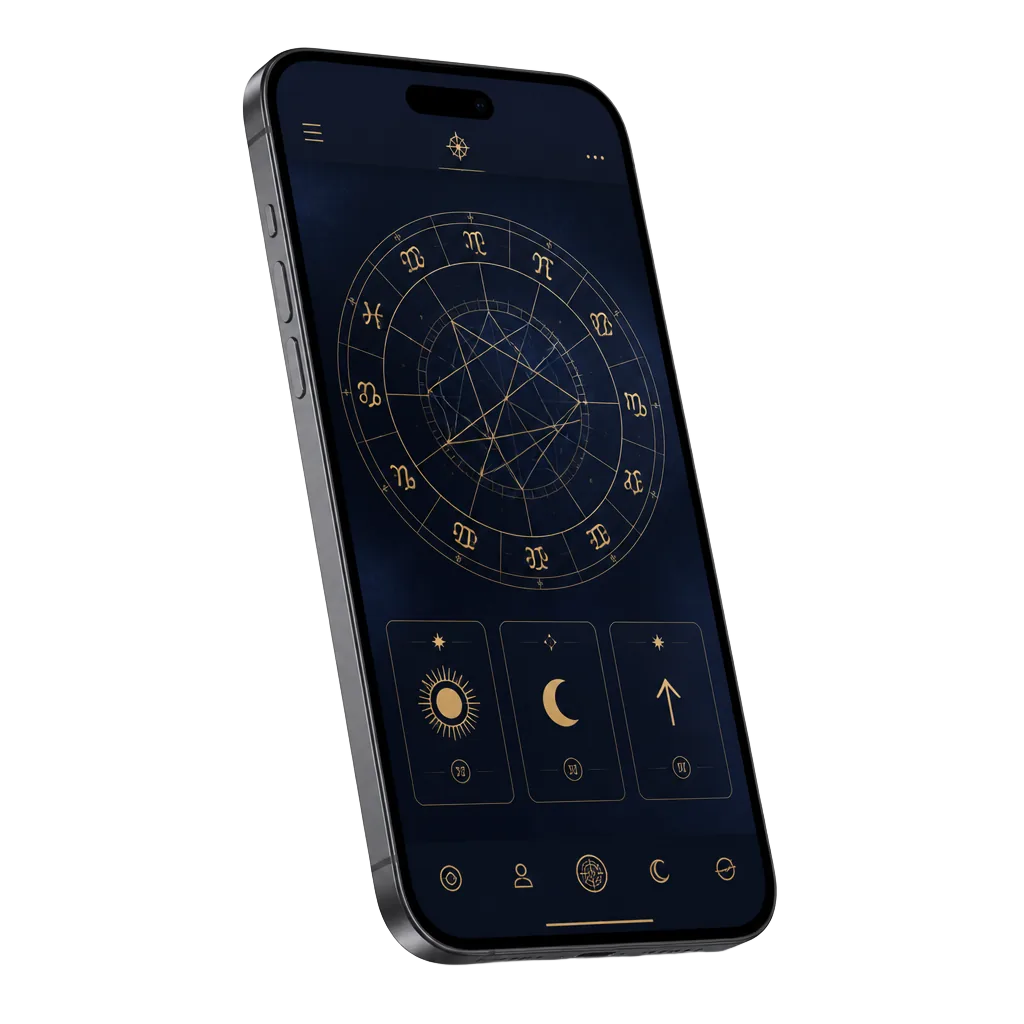 Vista previa de la carta astral interactiva de Mi Vida Astral en un teléfono